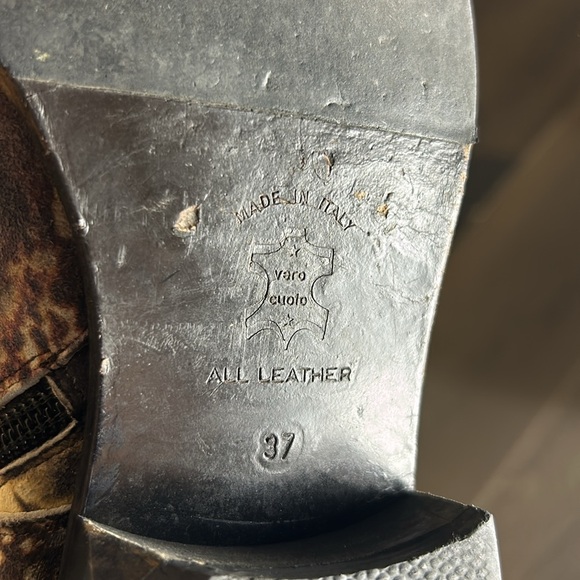 Roberto Ronaldi Leather Camo Print Lace Up combat military style boots Size 6.5 - Picture 10 of 16